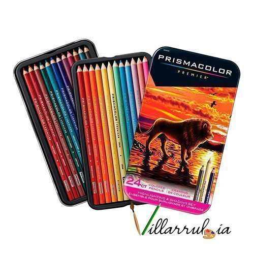 Prismacolor Premier 24 Colored Pencil Set, Thick Core For Shading & Highlighting
